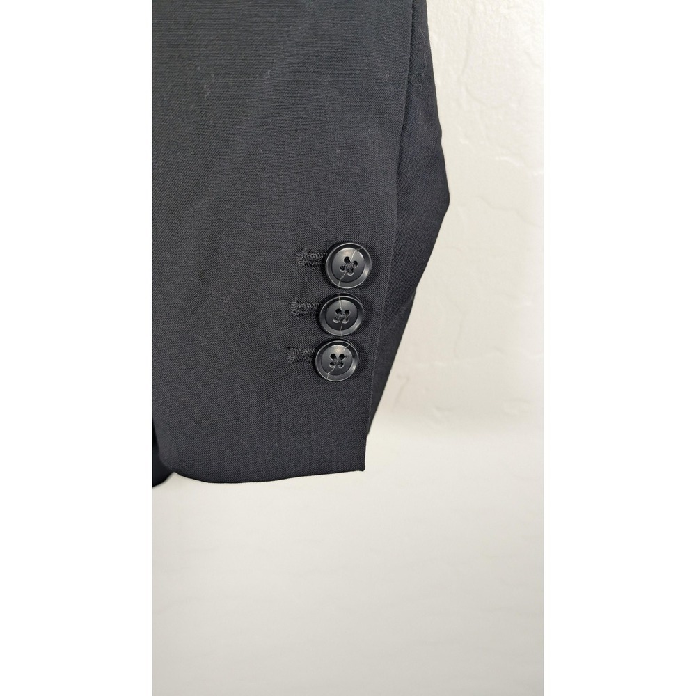 Banana Republic Blazer Womens 8 Black Long And Lean Italian Wool Lined - Picture 3 of 12